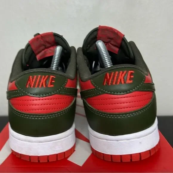 Nike Dunk Low Retro Mystic Red/Cargo Khaki Size 7.5 #DV0833-600